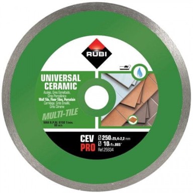 UB+ Disk diamentowa do pločica ściennych cev 250 pro 25,4 - ri