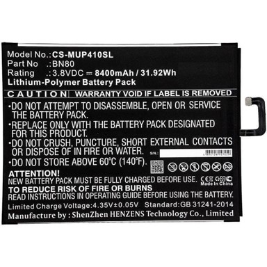 COREPARTS Baterija 31,92Wh Li-Pol 3,8V 8400mAh za Xiaomi tablet crna
