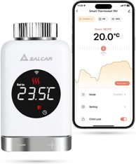 SALCAR Pametni Wi-Fi termostat za radijator TRV801W s LCD zaslonom