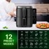 COMFY NEST Digitalna friteza na vrući zrak CN-06177, dvostruka košara, 11 l, 2800 W