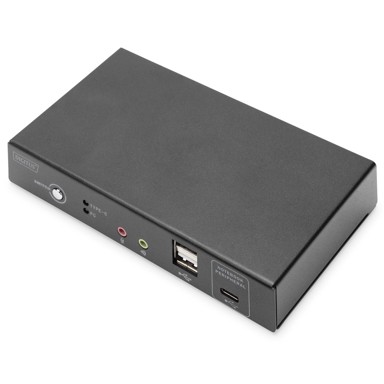 DIGITUS KVM-Switch 2-Port 4K30Hz,USB-C/USB/HDMI in/out