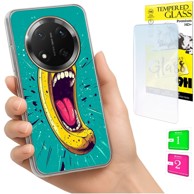 Maskica za Honor Magic7 Lite, s foto tiskom, sa zaštitnim staklom