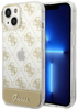 GUESS Maska Glitter Logo za iPhone 14, zlatna