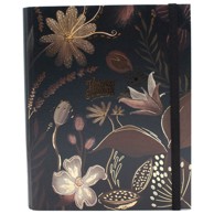 CASTELLI Organizer spiralni s gumicom Black/Gold 1791 18x23 cm 108 listova