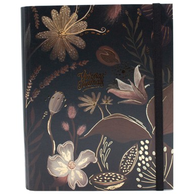 CASTELLI Organizer spiralni s gumicom Black/Gold 1791 18x23 cm 108 listova