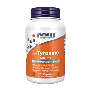 NOW L-tirozin, 500 mg, 120 kapsula