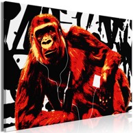 Slika Pop Art Monkey Narrow Red 120x80