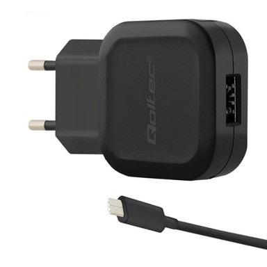 QOLTEC Mrežni punjač 12 W 5 V 2,4 A s USB-C kabelom