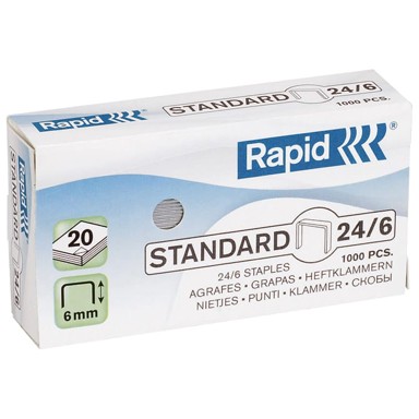 RAPID Ulošci za klamericu Standard, 24/6, 1000 kom