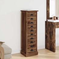 Komoda s ladicama smeđa 35,5 x 30 x 100 cm, čvrsto teak drvo