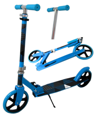 Dječji veliki romobil H4AA, sklopivi, kotači 200 mm, plavi