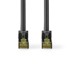 NORTHIX Mrežni kabel CAT7 s FTP RJ45 muški RJ45 muški 3 00 m bez zapetljaja okrugli LSZH oznaka, crni