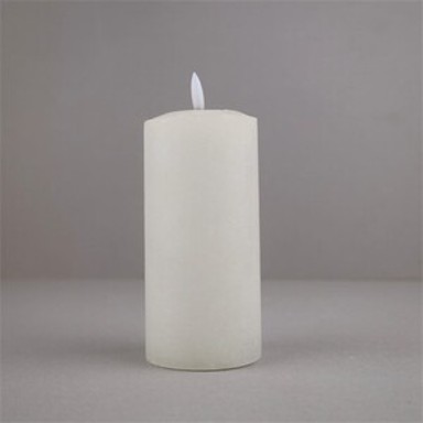 Svijeća s LED plamenom, 15 cm, bež
