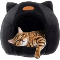 MG Krevet za mačke Plush, 36×33 cm, crni