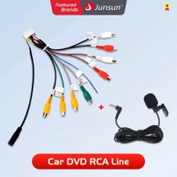 Junsun Car Stereo Radio, RCA output wire, Aux-in adapter cable, MIC, Car accessories, RCA, MIC