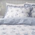 CATHERINE LANSFIELD Posteljina Lucie Floral Frill za bračni krevet 200x200 cm Bijela/plava