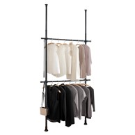  WENKO Crni metalni teleskopski stalak za odjeću Herkules