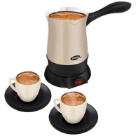 GOLDMASTER Kuhalo za kavu GM-7381, 850 W, 320 ml, set sa dvije šalice, bež
