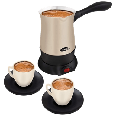 GOLDMASTER Kuhalo za kavu GM-7381, 850 W, 320 ml, set sa dvije šalice, bež