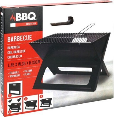 PROGARDEN Prijenosni roštilj KO-C83000190, sklopivi, na drveni ugljen, 45 × 35 cm