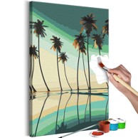 Slika za samostalno slikanje Turquoise Palm Trees 40x60
