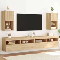 TV ormarić, 30.5 x 30 x 60 cm, s LED svjetlima, sonoma hrast
