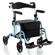 NORTHIX Hodalica i transportna stolica 2u1, sklopiva, 136 kg, plava