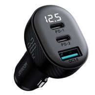 JOYROOM Brzi punjač za mobitel za auto JR-CCD04, 30 W, USB + 2 x Type C
