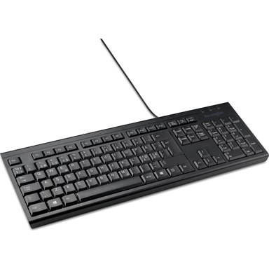 KENSINGTON Tipkovnica KB100 EQ, USB, QWERTY nordijska, crna