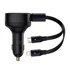 BASEUS Auto punjač Enjoyment, USB-C + Lightning, 3A, 30W