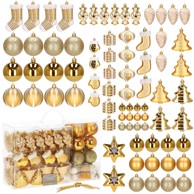 Božićne kuglice, 77 kom, zlatna