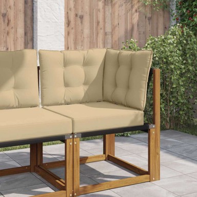 Jastuk za vanjsku sofu, 3 kom, 60 x 60 cm, 1 x sjedalo + 1 x naslon + 1 x bočna strana, 2D s bartagom, poliester, bež