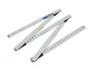 GEKO Drveni sklopivi metar, promjer 16 mm, duljina 1 m, bijeli