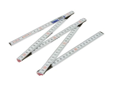 GEKO Drveni sklopivi metar, promjer 16 mm, duljina 1 m, bijeli