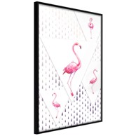 Poster Flamingos and Triangles 40x60