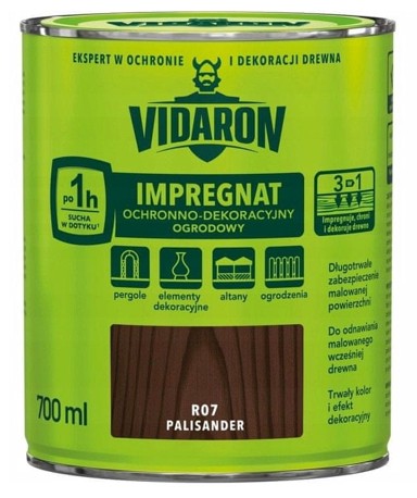 VIDARON Vrtna impregnacija R07 0,7 L, ružino drvo
