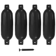 Bokobrani za brod, 4 kom, crni, 58.5×16.5 cm, PVC