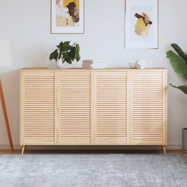 Vrata sa žaluzinama 4 kom od masivne borovine 99,3 x 49,4 cm