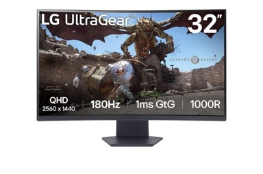 LG Monitor 32GS60QC, zakrivljen, 2K, 180 Hz, VA