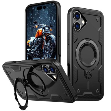 LENUO Maskica Armor za iPhone 16 Plus, crna