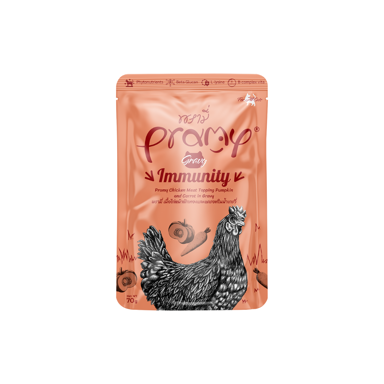 PRAMY CAT Hrana Immunity, piletina s preljevom od povrća u umaku, 70 g