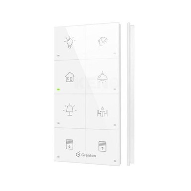 GRENTON Dodirni panel, touch, 8 dodirnih područja, TF-BUS, stakleni, bijeli