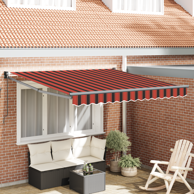 Manualna uvlačiva tenda, 350x250 cm, narančasta i smeđa