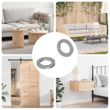 Podložak, za ravne podloške, M7 x 12 mm, čelik, srebrna, 2 kom