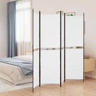 Sobna pregrada s 4 panela 200 x 80 cm od tkanine bijela