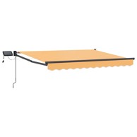 Ručna zlačivna tenda s LED diodama, 100% poliester i aluminij, pijesak
