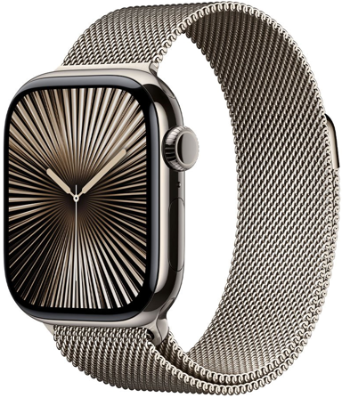 APPLE Watch Series 10 GPS + Cellular 46 mm Natural TC, prirodna Milanese narukvica Loop M/L