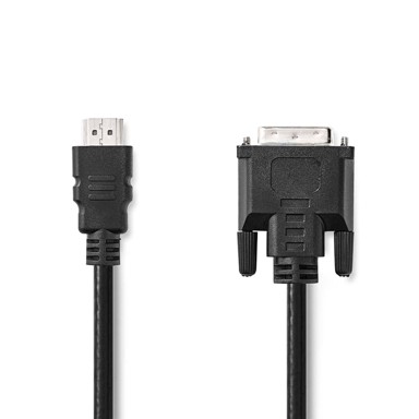 NEDIS HDMI – DVI-D kabel, 24 + 1 pin, 1080p, 3 m, crni