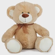 AMEK Plišana igračka Medvjedić s mašnom. 45 cm, smeđa