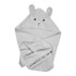 KINDSGUT Sivi pamučan dječji ručnik s kapuljačom, 76x76 cm Rabbit